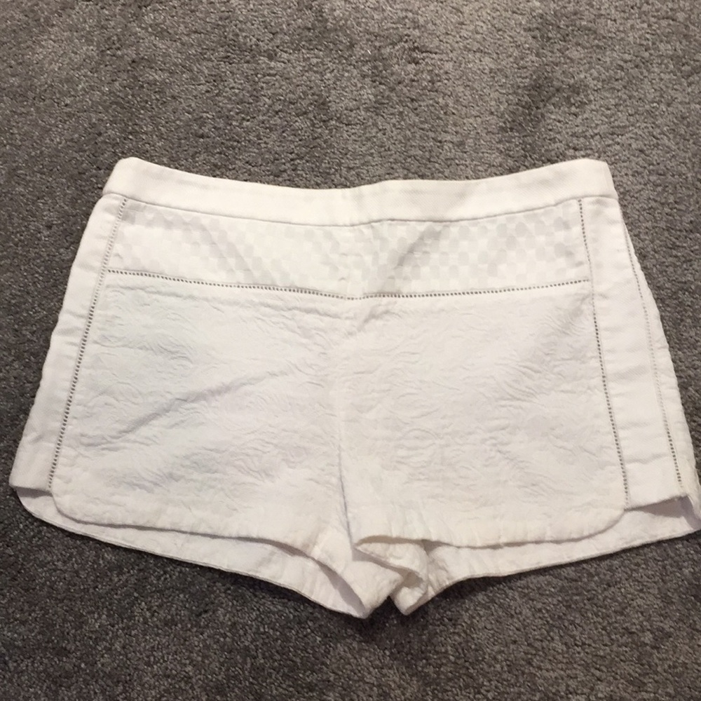 J. Crew back zip white shorts